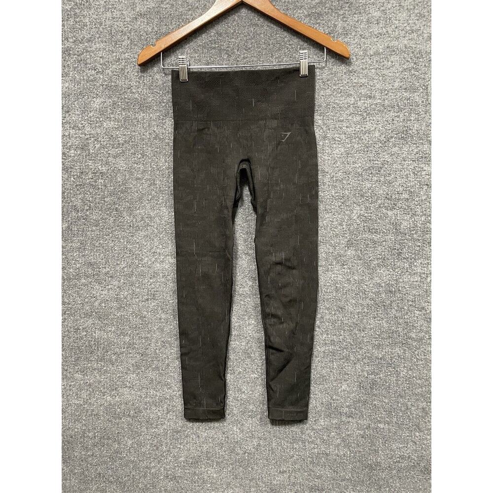 Gymshark Dark Gray Seamless Leggings 23” Workout Stretch Running Size Womens XS